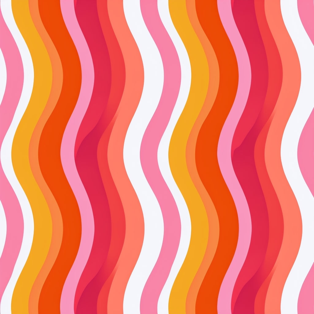 Vibrant Retro Vertical Wavy Stripes Seamless Pattern