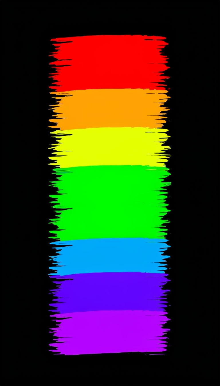 Vibrant Rainbow Stripe Digital Artwork Phone Case Cover